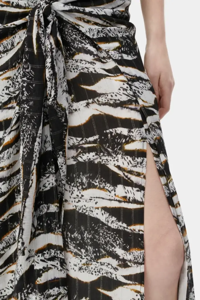 Lala Berlin Skirt Svyna viscose zebra wave dot Nur noch ein Tag übrig