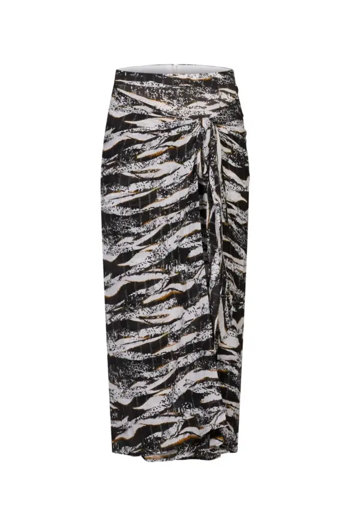 Lala Berlin Skirt Svyna viscose zebra wave dot Nur noch ein Tag übrig