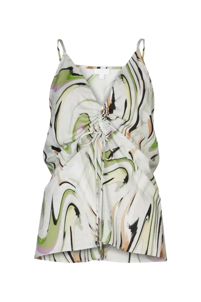 Lala Berlin Top Tiko viscose marble wave green Riesige Rabatte