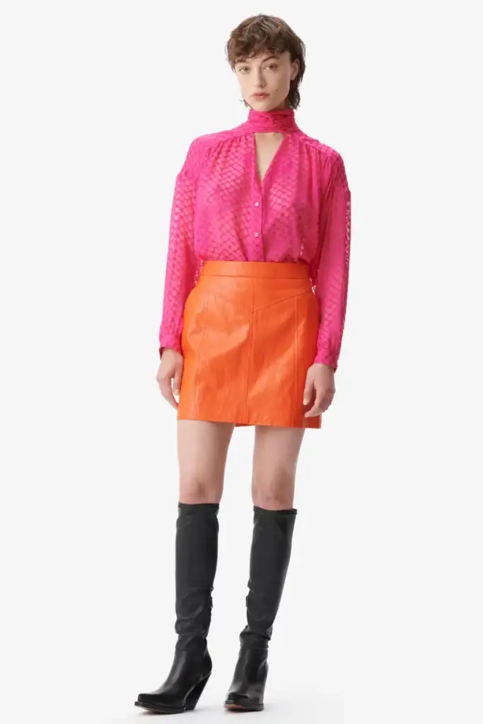 Lala Berlin Skirt Skyla viscose mix paprika Auslauf