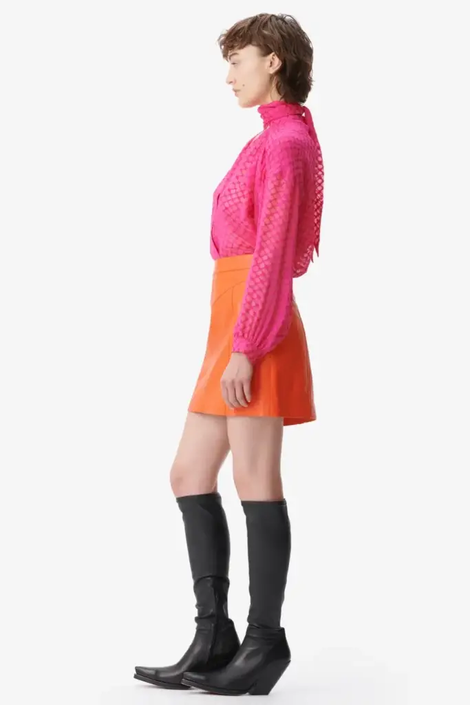 Lala Berlin Skirt Skyla viscose mix paprika Auslauf