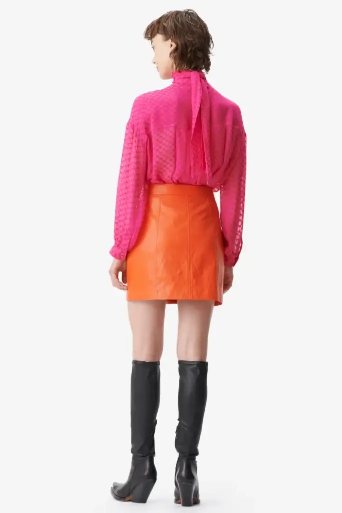 Lala Berlin Skirt Skyla viscose mix paprika Auslauf