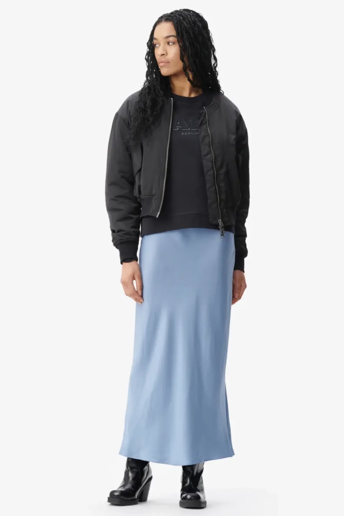 Lala Berlin Skirt Sasai viscose mix faded denim Angebote