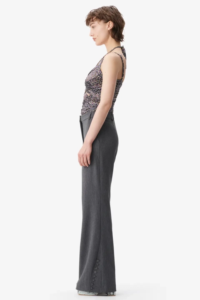 Lala Berlin Pants Pinka polyester mix anthracite stripe Günstiger Verkauf