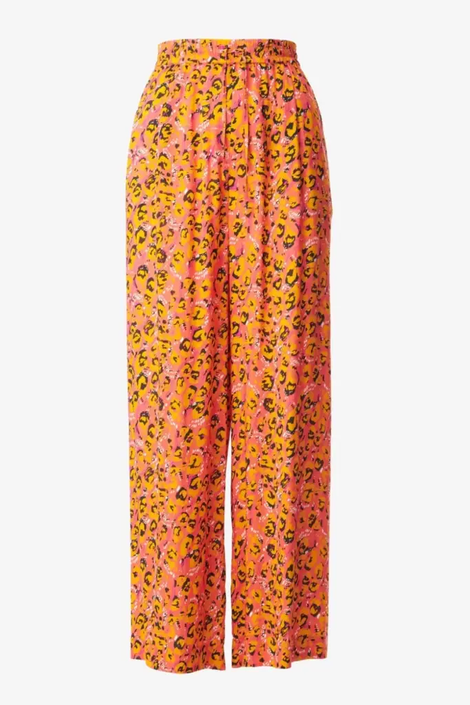 Lala Berlin Pants Perla viscose leo pink Limitierter Zeitrabatt