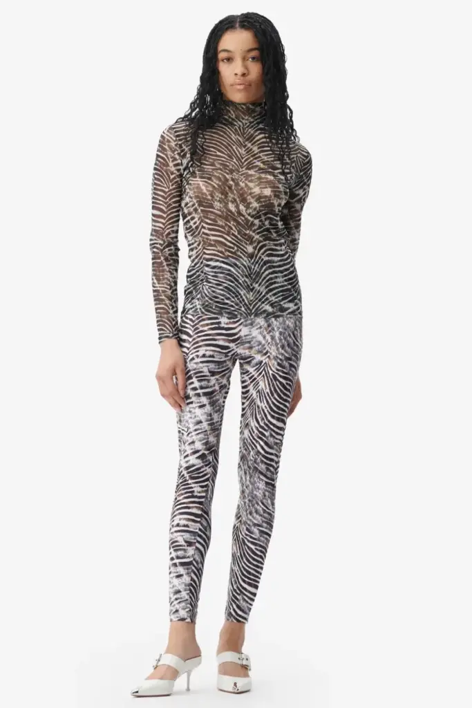 Lala Berlin Legging Leonie polyester mix dark zebra shibori Großer Ausverkauf