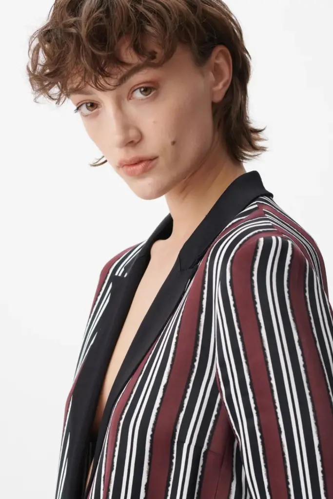 Lala Berlin Jacket Jella viscose shibori stripe Muttertagsangebot