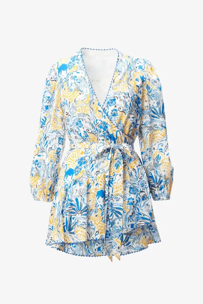 Lala Berlin Dress Dilovan linen/viscose blend magic garden day Zeitlich begrenztes Angebot