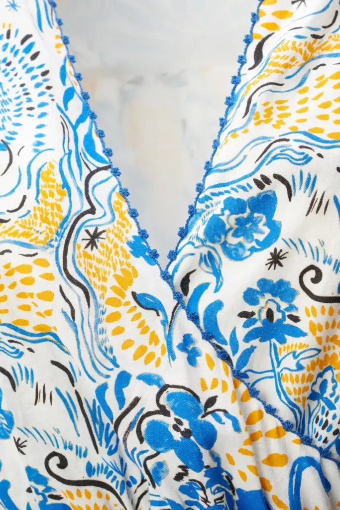 Lala Berlin Dress Dilovan linen/viscose blend magic garden day Zeitlich begrenztes Angebot