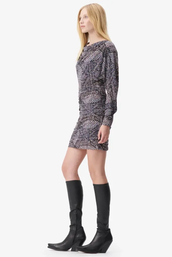 Lala Berlin Dress Danka viscose mix heritage star black Riesige Ersparnisse