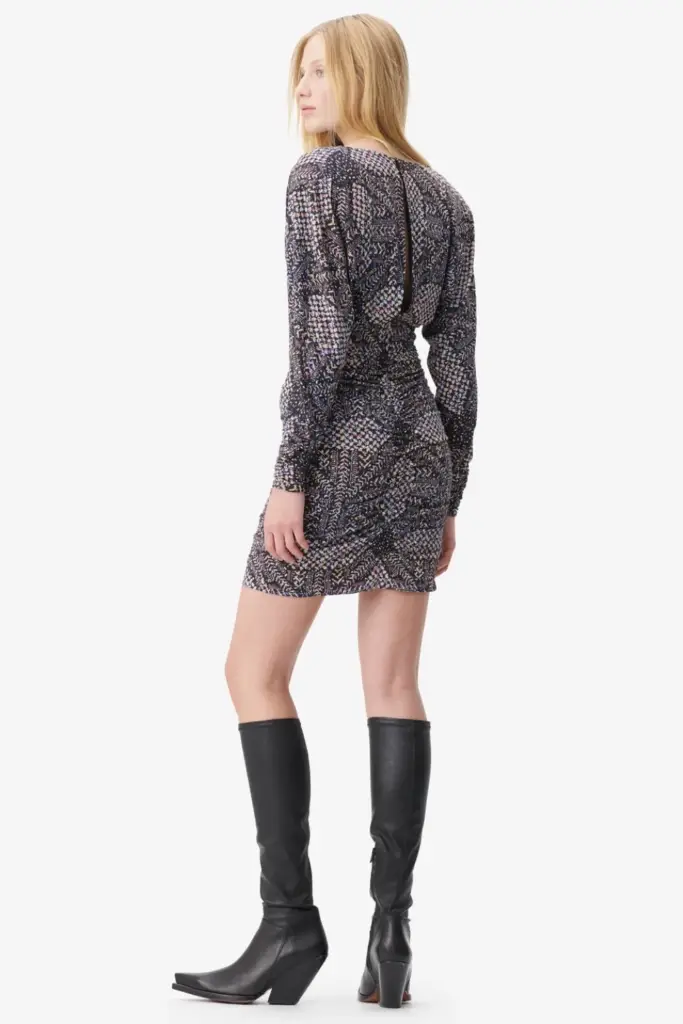 Lala Berlin Dress Danka viscose mix heritage star black Riesige Ersparnisse