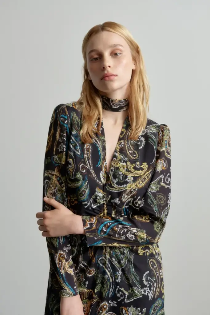 Lala Berlin Dress Damaso viscose/silk blend paisley park Tiefpreis