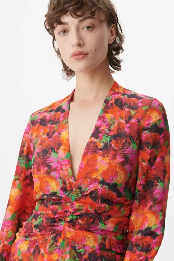 Lala Berlin Dress Damala viscose/silk blend shibori flower Super Sparpreis
