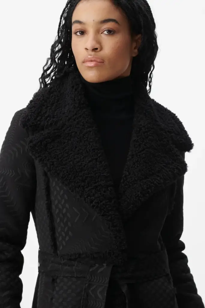 Lala Berlin Coat Osia polyester heritage star black Letzte 3 Tage