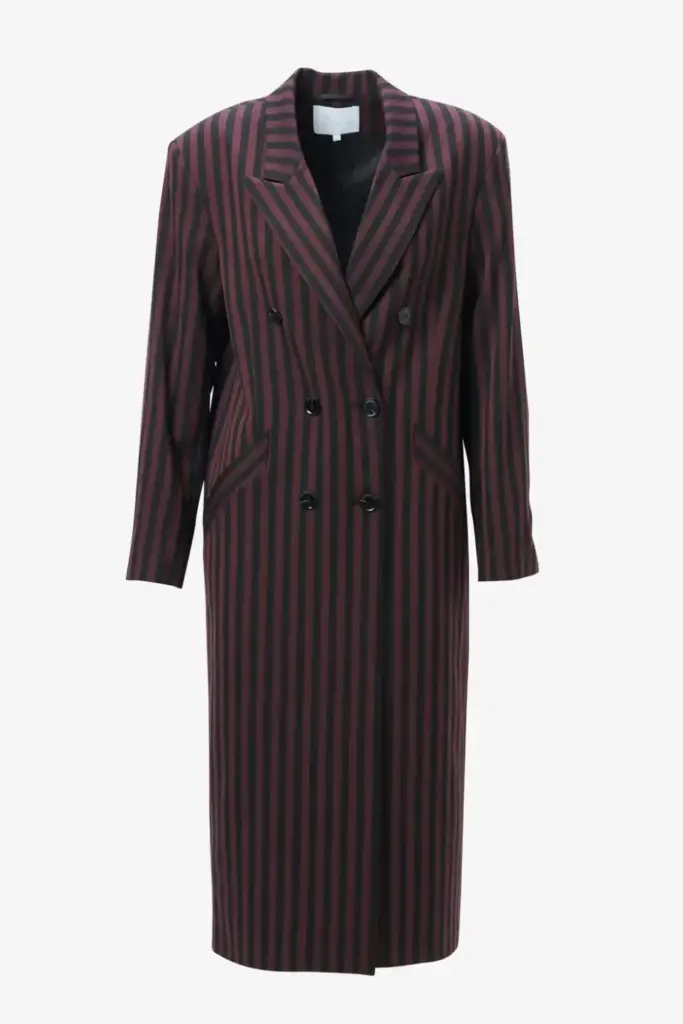 Lala Berlin Coat Odith polyester mix stripe fudge Bis zu 50% Rabatt