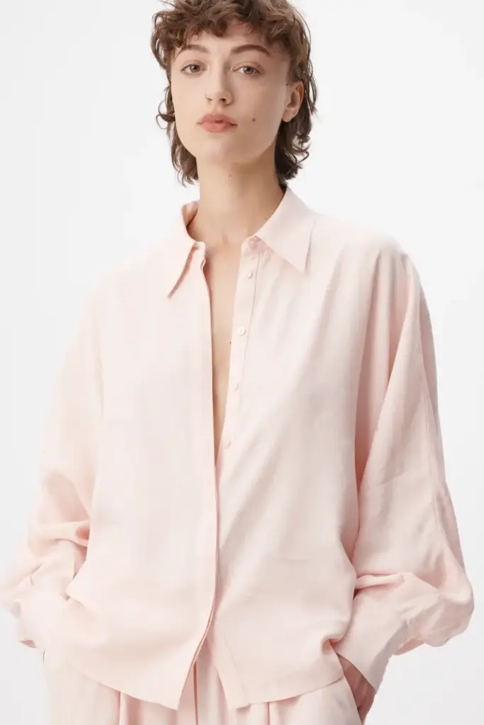 Lala Berlin Blouse Buccia viscose mix lalagram peach blush Nur für heute