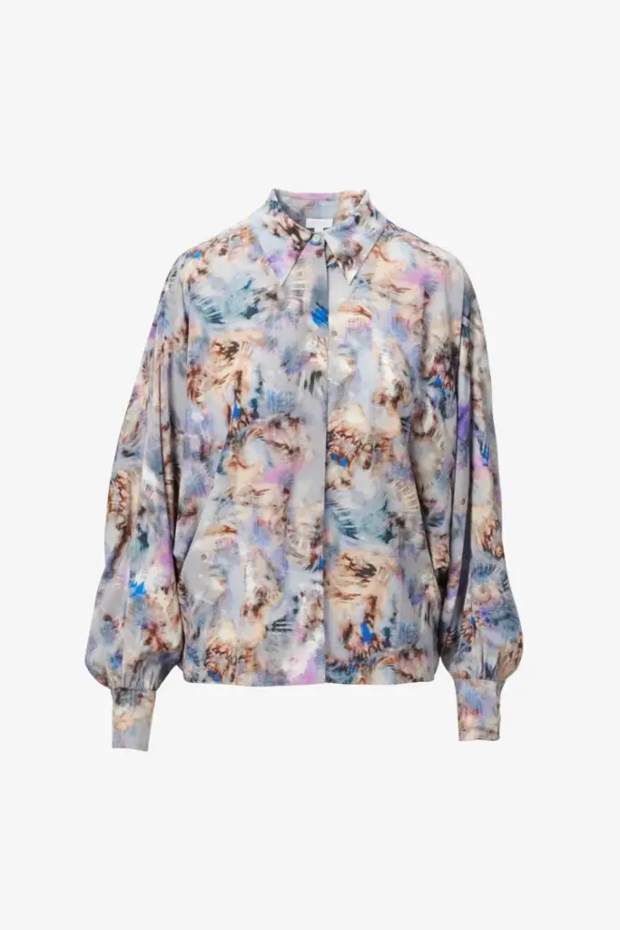 Lala Berlin Blouse Buccia viscose mix spiral shibori Sonderangebot der Fabrik