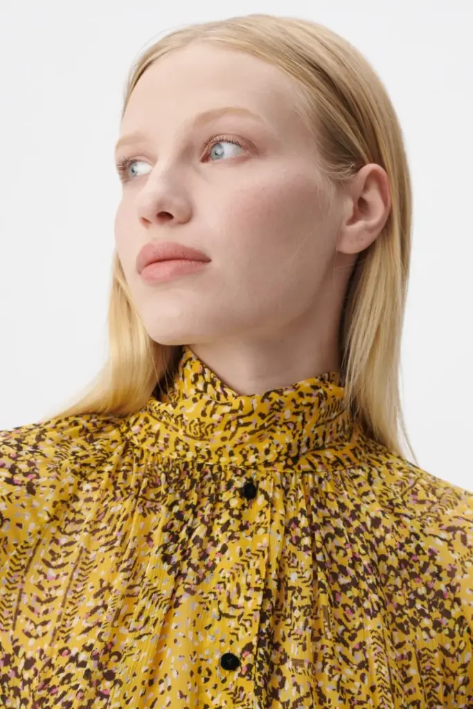 Lala Berlin Blouse Brooks viscose heritage star yellow Bis zu 55% Rabatt