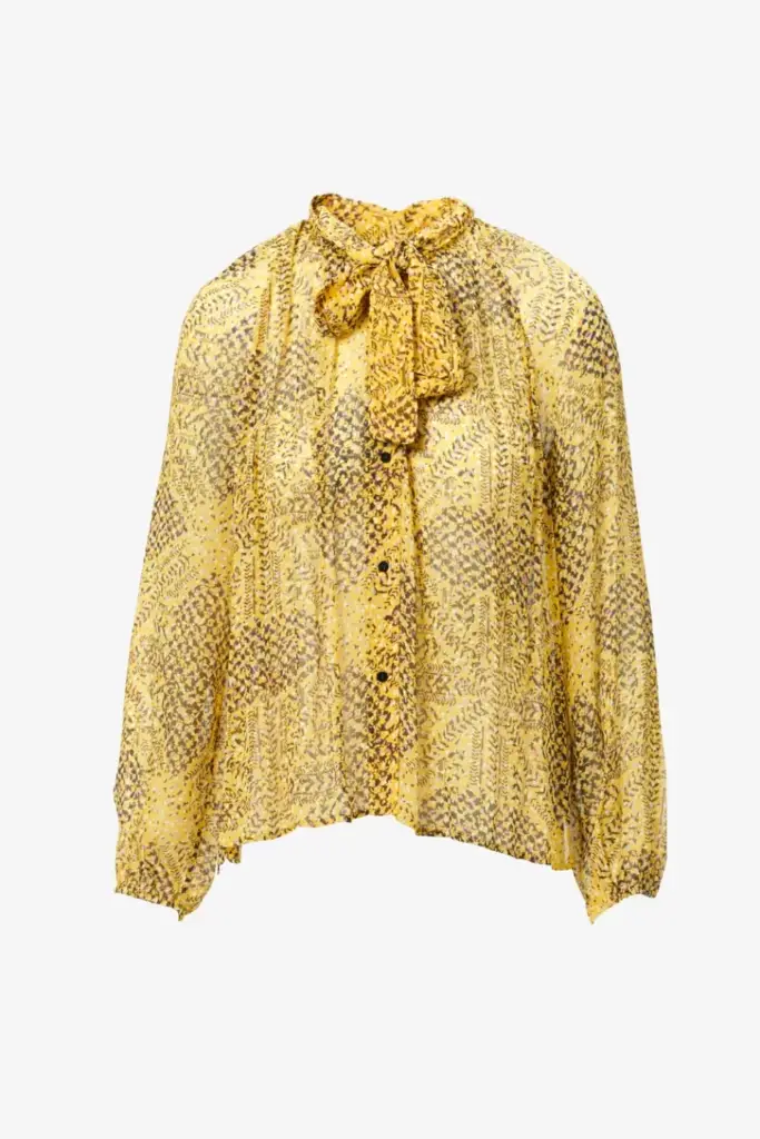 Lala Berlin Blouse Brooks viscose heritage star yellow Bis zu 55% Rabatt