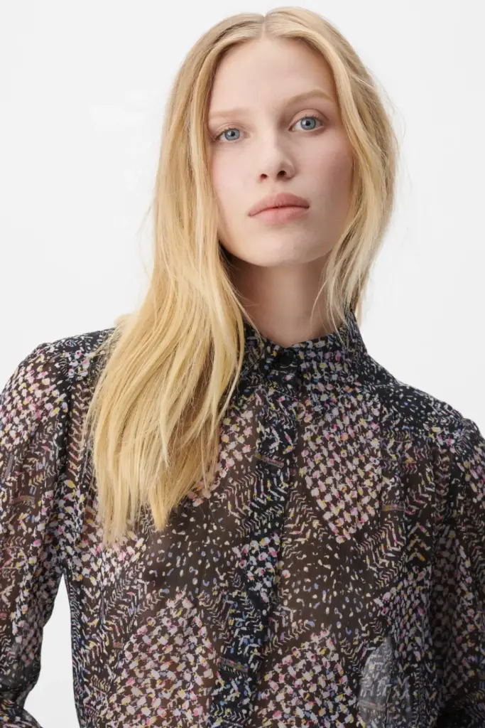 Lala Berlin Blouse Bling viscose heritage star black Nur noch ein Tag übrig