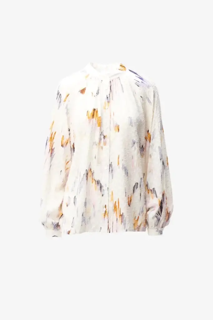Lala Berlin Blouse Binoa viscose floral fountain pink Super Rabatt