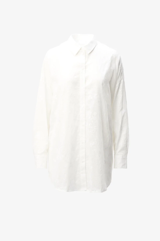 Lala Berlin Blouse Bam cotton embroidery white Kostenloser Versand international