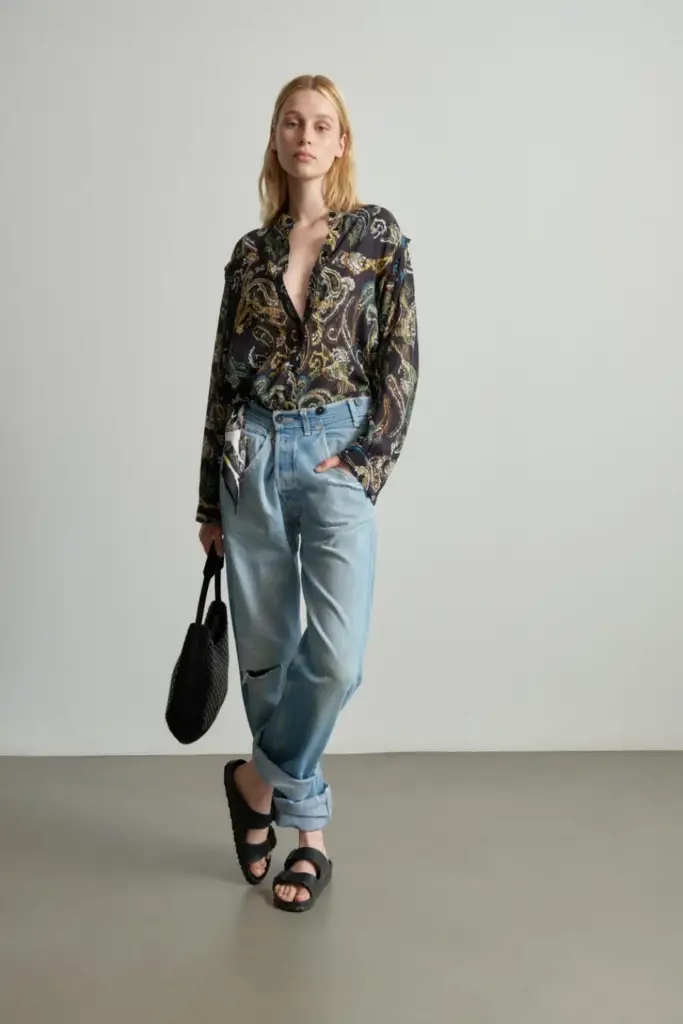 Lala Berlin Blouse Baker viscose mix paisley park Fabrikladen