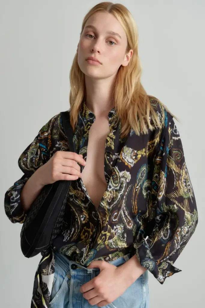 Lala Berlin Blouse Baker viscose mix paisley park Fabrikladen