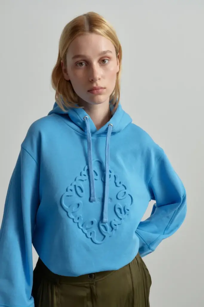 Lala Berlin Hoodie Ipalina cotton diamond azure Begrenzt auf 3 Tage