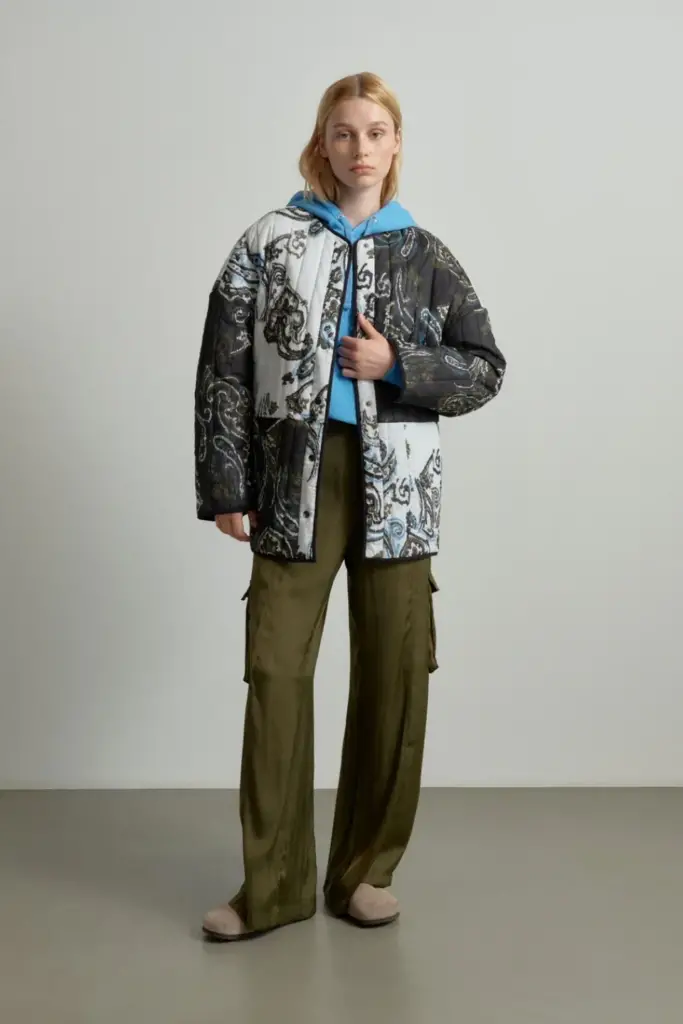 Lala Berlin Jacket Jabari cotton paisley park black/white Speichern exportieren