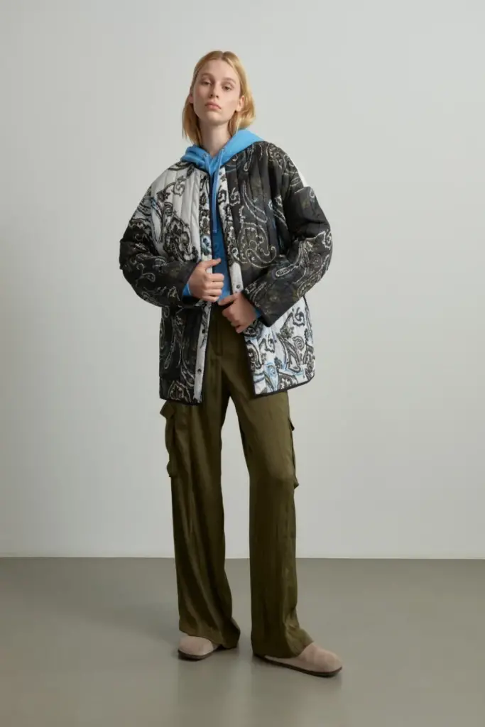 Lala Berlin Jacket Jabari cotton paisley park black/white Speichern exportieren