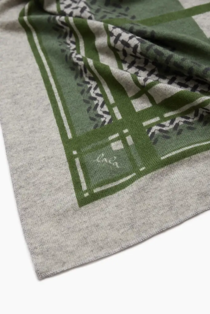 Lala Berlin Triangle Double Heritage cashmere flanella/olive Angebote