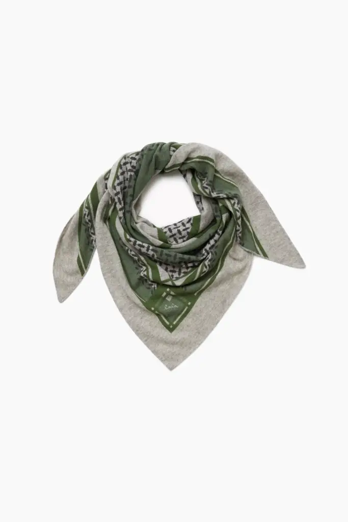Lala Berlin Triangle Double Heritage cashmere flanella/olive Angebote
