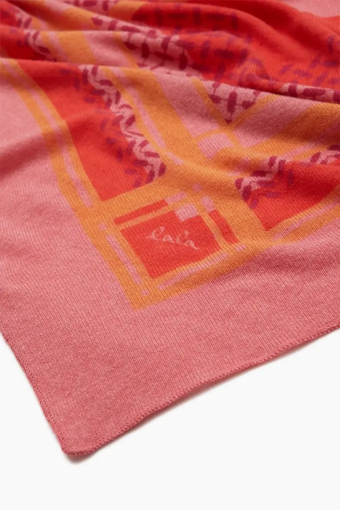 Lala Berlin Triangle Double Heritage cashmere rosa/orange Sonderangebot