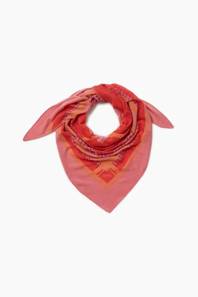Lala Berlin Triangle Double Heritage cashmere rosa/orange Sonderangebot