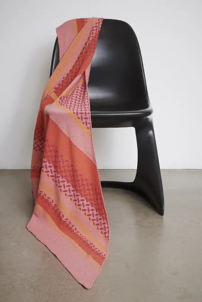 Lala Berlin Triangle Double Heritage cashmere rosa/orange Sonderangebot
