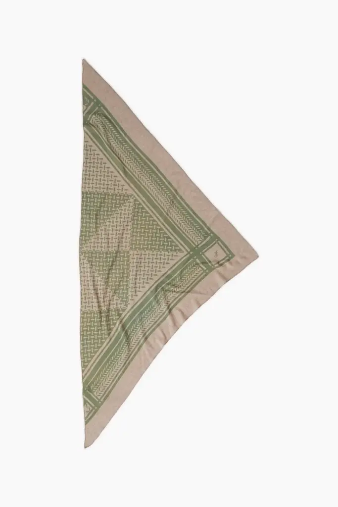 Lala Berlin Triangle Puzzle cashmere dune/sage Großer Ausverkauf