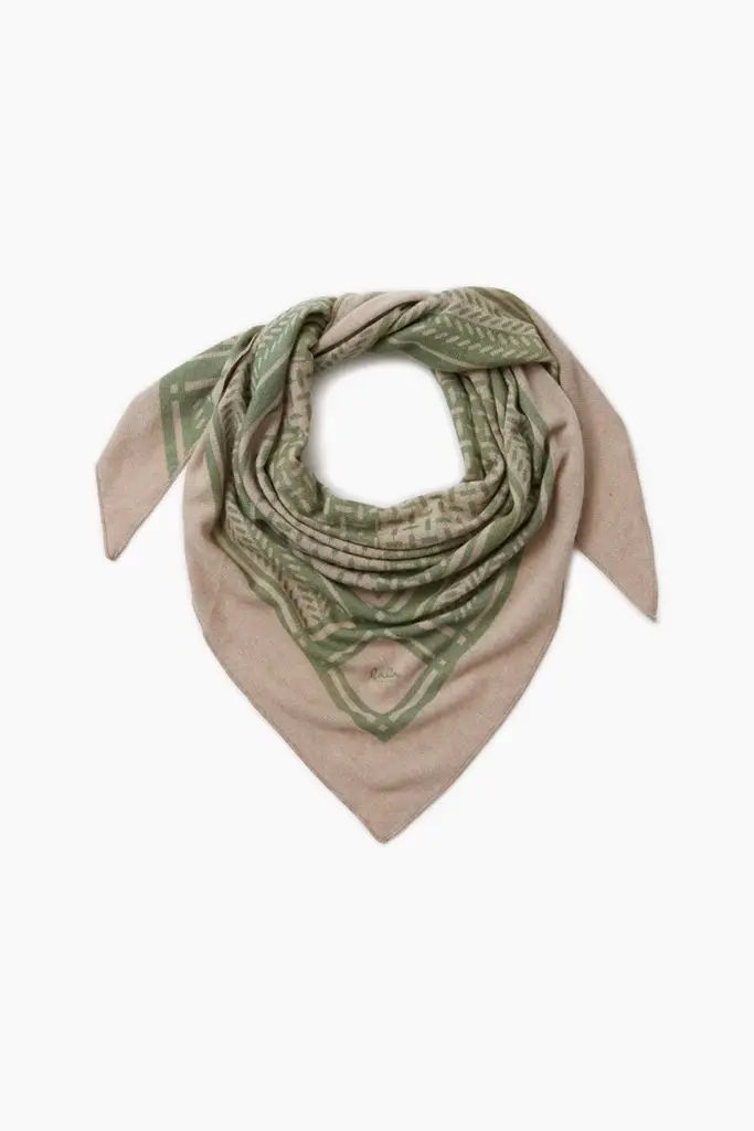 Lala Berlin Triangle Puzzle cashmere dune/sage Großer Ausverkauf