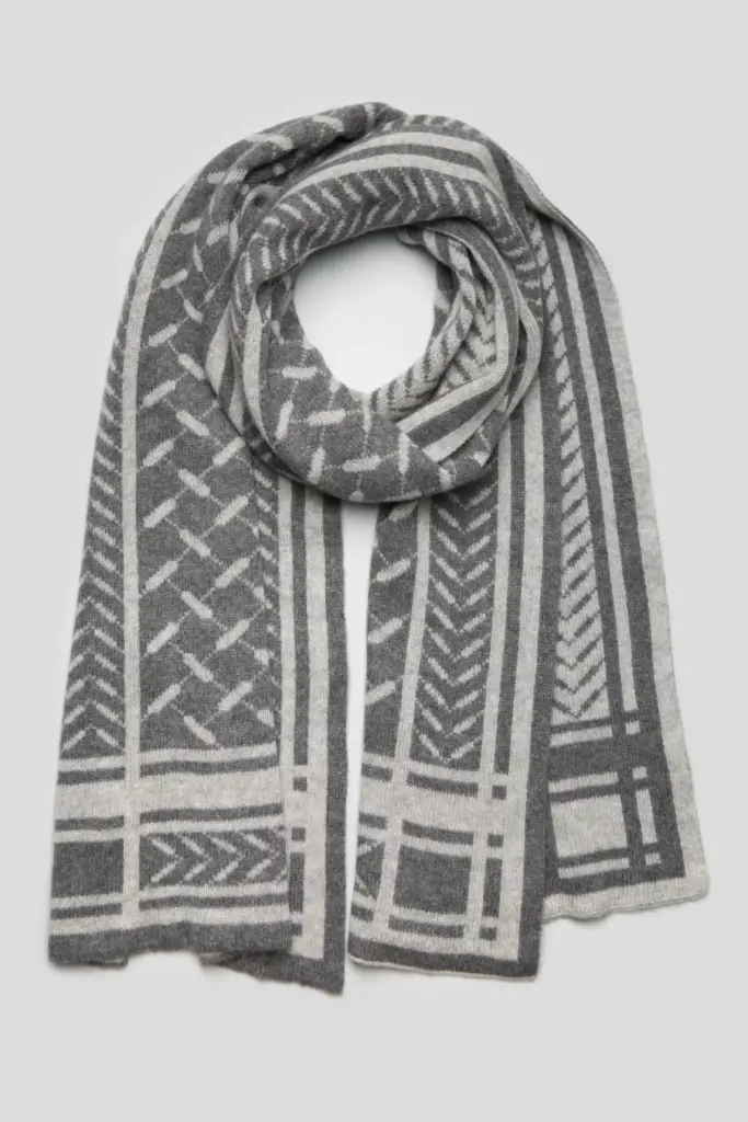 Lala Berlin Scarf Chuck cashmere light grey Osterangebot