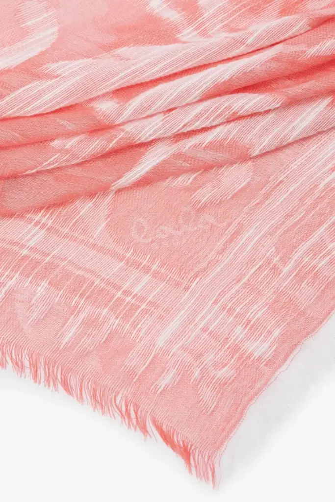 Lala Berlin Triangle Alvid viscose mix flower fountain pink Neueste Mode