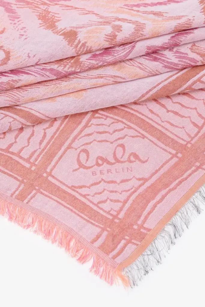 Lala Berlin Triangle Amalino cotton mix paisley park pink Zeitlich begrenztes Angebot