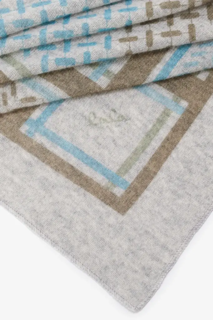Lala Berlin Triangle Puzzle cashmere sage/blue Bis zu 65% Rabatt