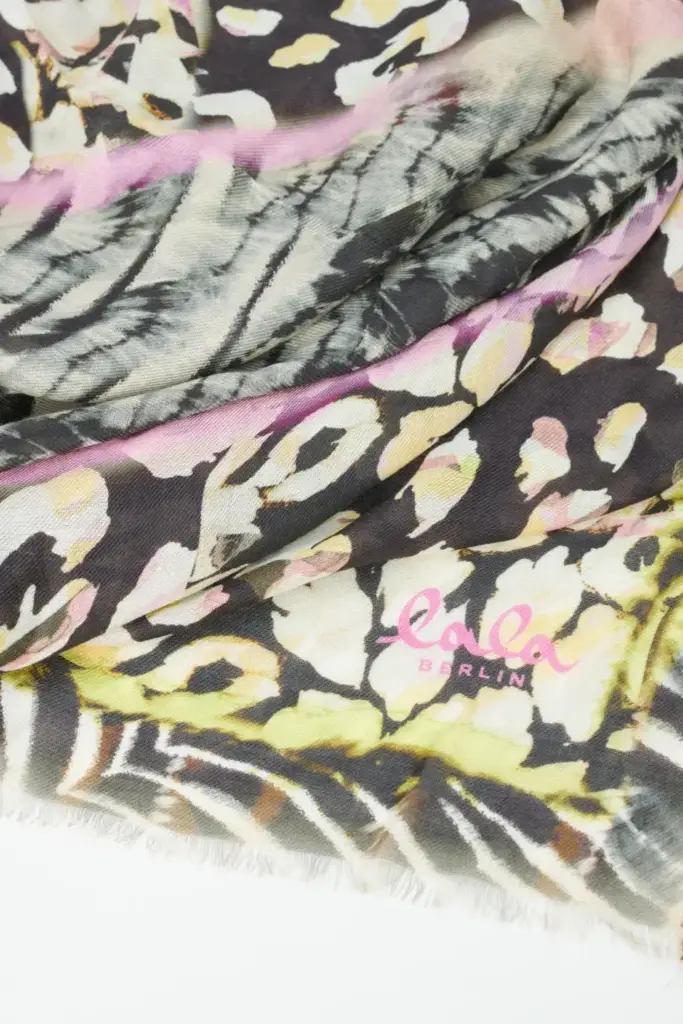 Lala Berlin Scarf Abix modal mix animal patchwork Sonderangebot der Fabrik