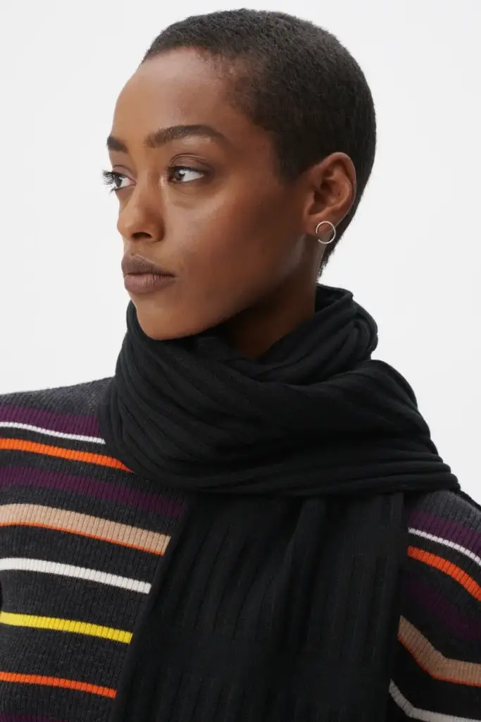 Lala Berlin Scarf Anissa wool mix black Nur noch ein Tag übrig