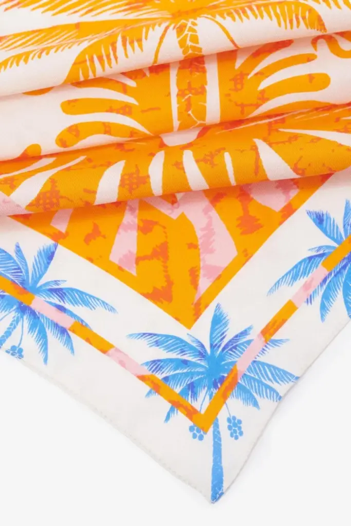 Lala Berlin Triangle Aina silk sunset palm orange Riesige Rabatte