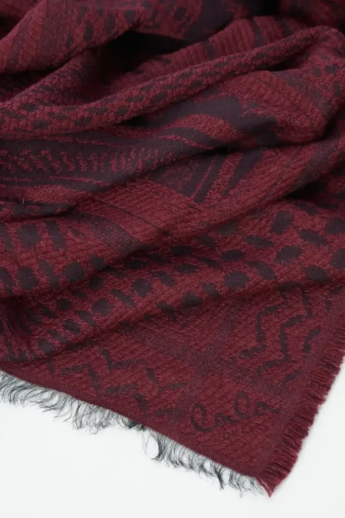 Lala Berlin Scarf Anais wool mix zebra fudge 50% Rabatt für begrenzte Zeit