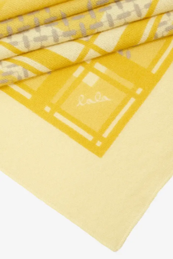 Lala Berlin Triangle Double Heritage cashmere yellow 2025