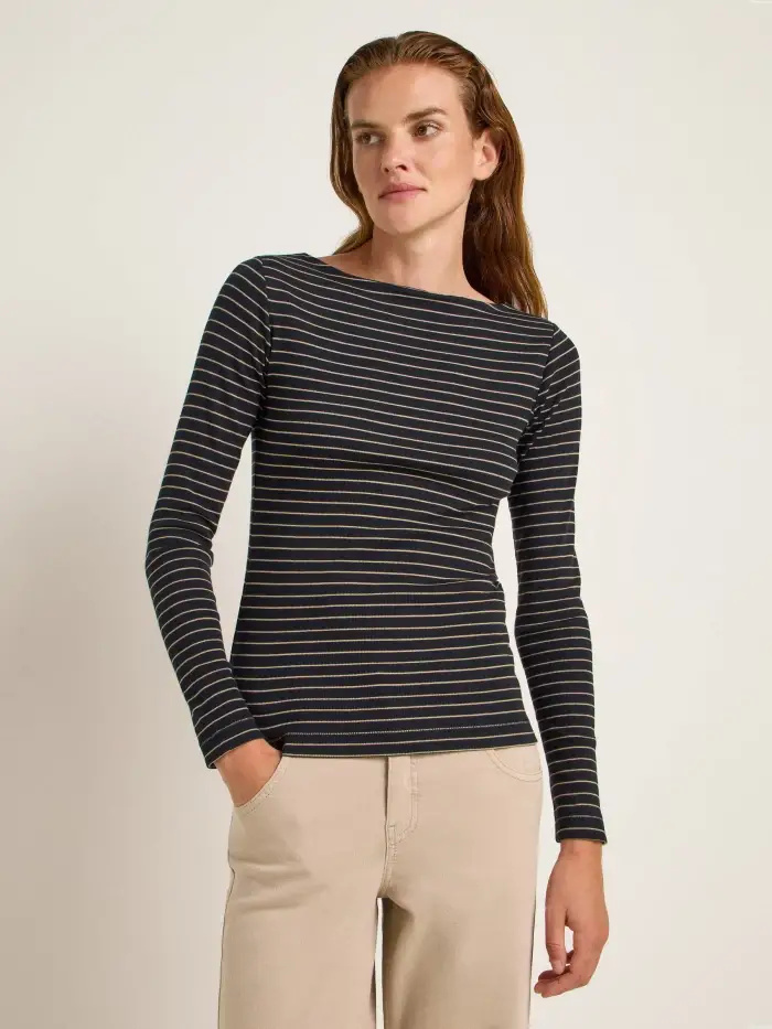 Lanius U-Boot Shirt mit Streifen (GOTS) Tägliche Deals