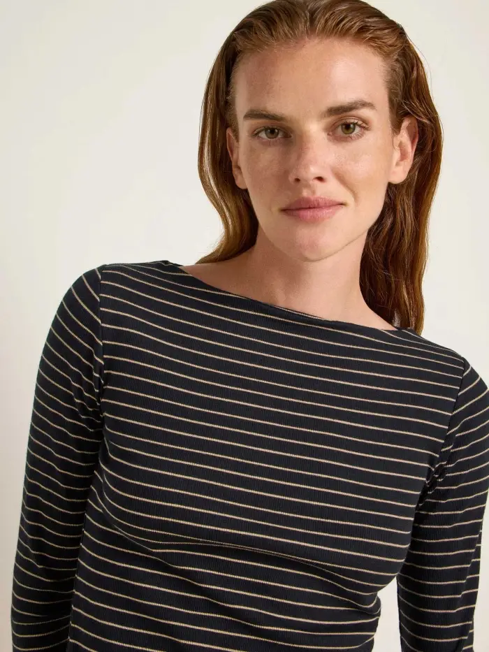 Lanius U-Boot Shirt mit Streifen (GOTS) Tägliche Deals