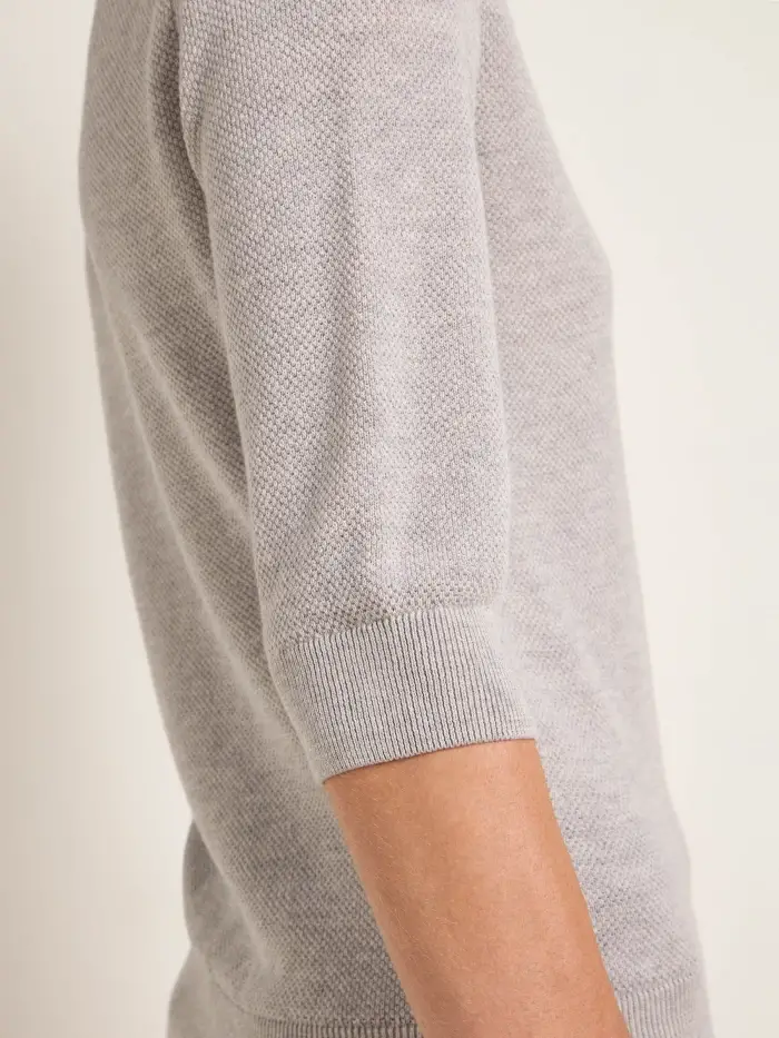 Lanius Struktur-Halbarmpullover (GOTS) Begrenzte Freigabe